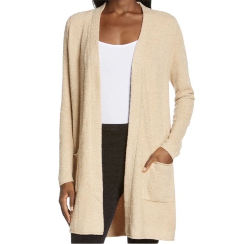 Barefoot Dreams cozy chic lite XL NWT camel open cardigan sweater New